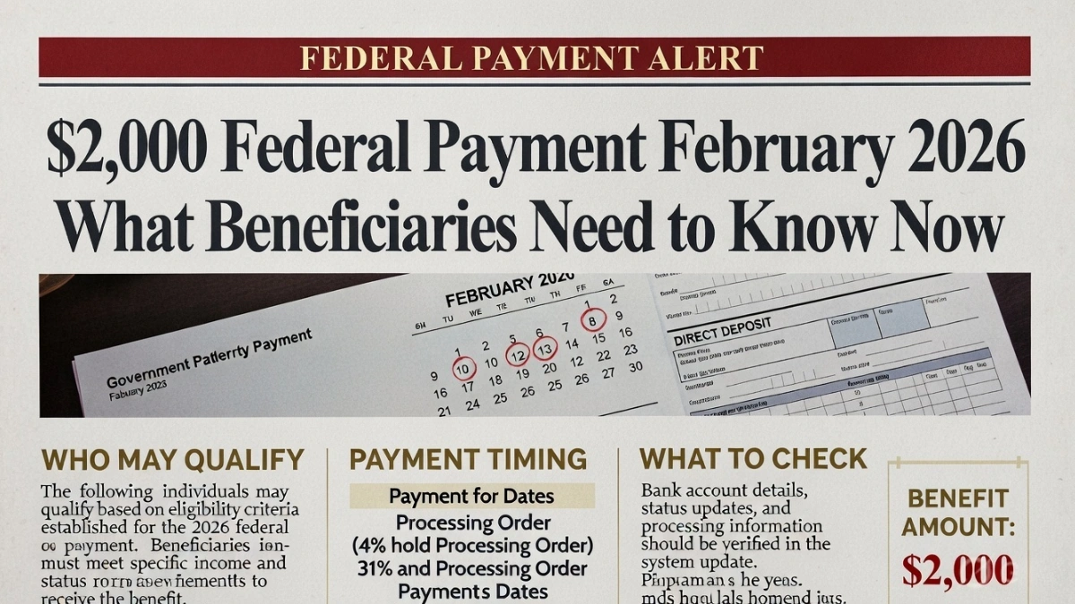 $2000 federal payment 2026