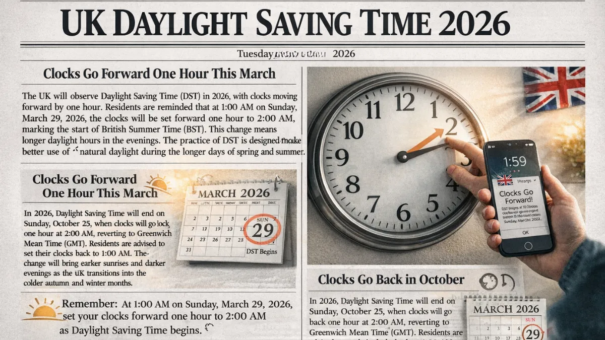 UK Daylight Saving Time 2026